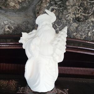 Elegant White Santa Claus Figurine